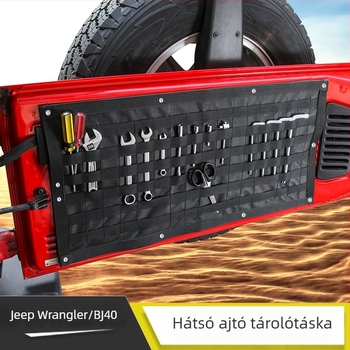 Hátsó csomagtartó ajtóhoz készült szervező táska Jeep Wrangler és BJ40 Plus modellekhez, kompresszió-ellenálló, logó nyomtatási lehetőséggel