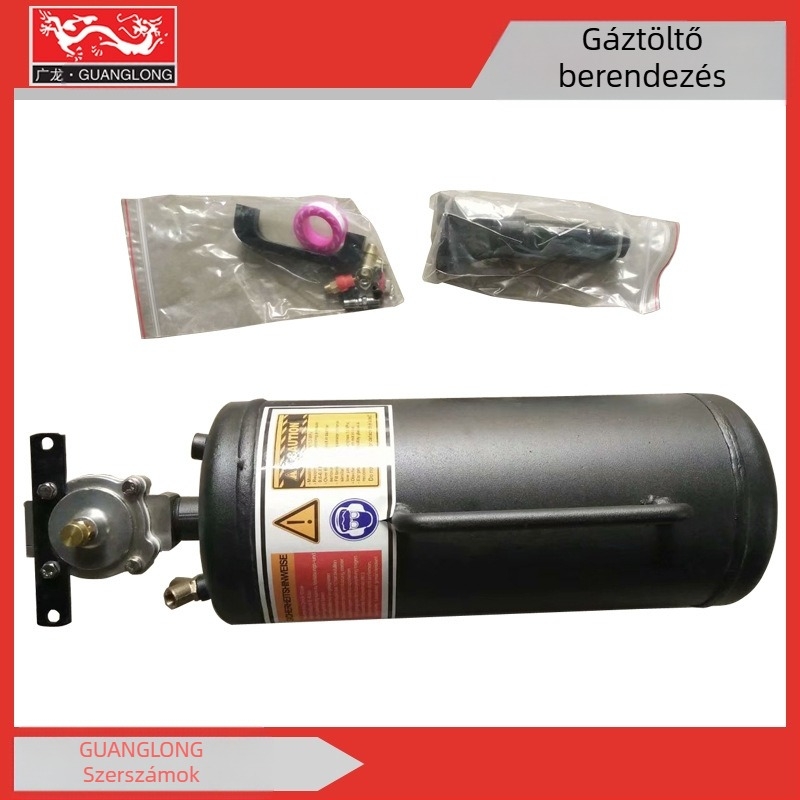 Gumi javító eszköz magasnyomású pumpával és tömítővel; gumikhoz legfeljebb 235 mm szélességig; 4 mm belső nélküli cső; súly 9.7 kg; külső doboz mérete 550×210×215 mm