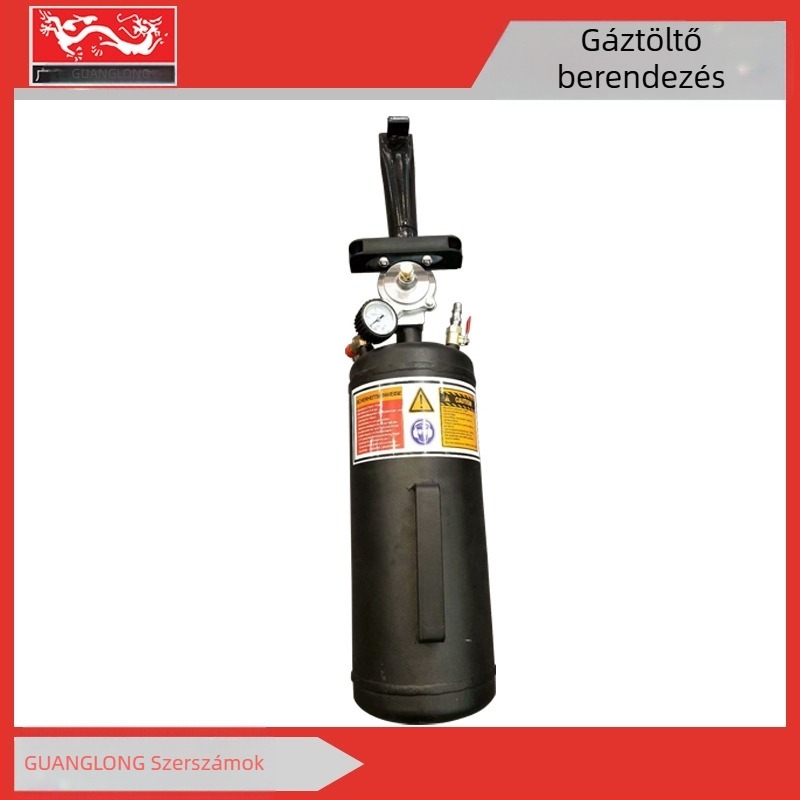 Gumi javító eszköz magasnyomású pumpával és tömítővel; gumikhoz legfeljebb 235 mm szélességig; 4 mm belső nélküli cső; súly 9.7 kg; külső doboz mérete 550×210×215 mm