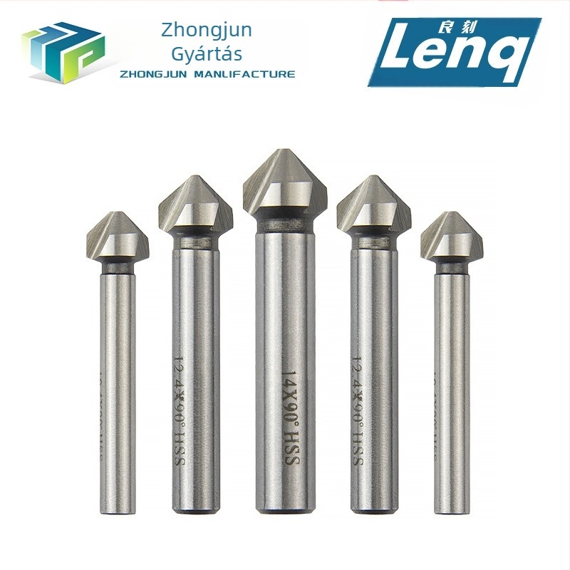 Háromélű rozsdamentes acél chamferkés, 90°-os élhez, sorjázás és furatok kinyitása