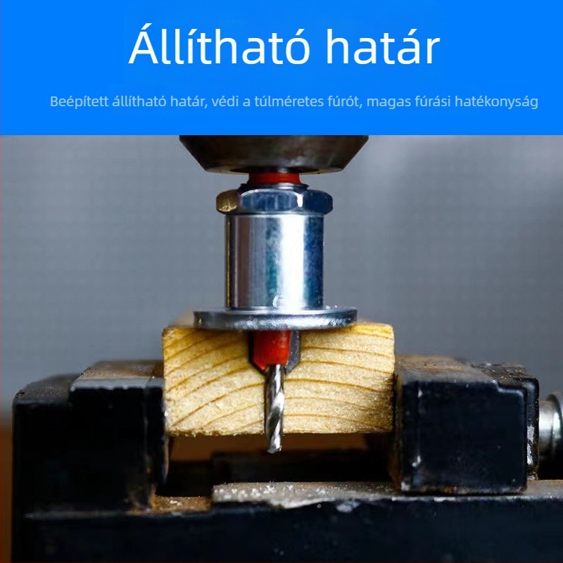 Ötvözött faipari lépcsőzetes fúró, kúpos nyílású és behúzott csavarfej