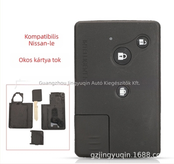 Nissan Teana intelligens kulcskártya burkolat (háromgombos) – ABS + réz, 28 g, távirányító nélkül