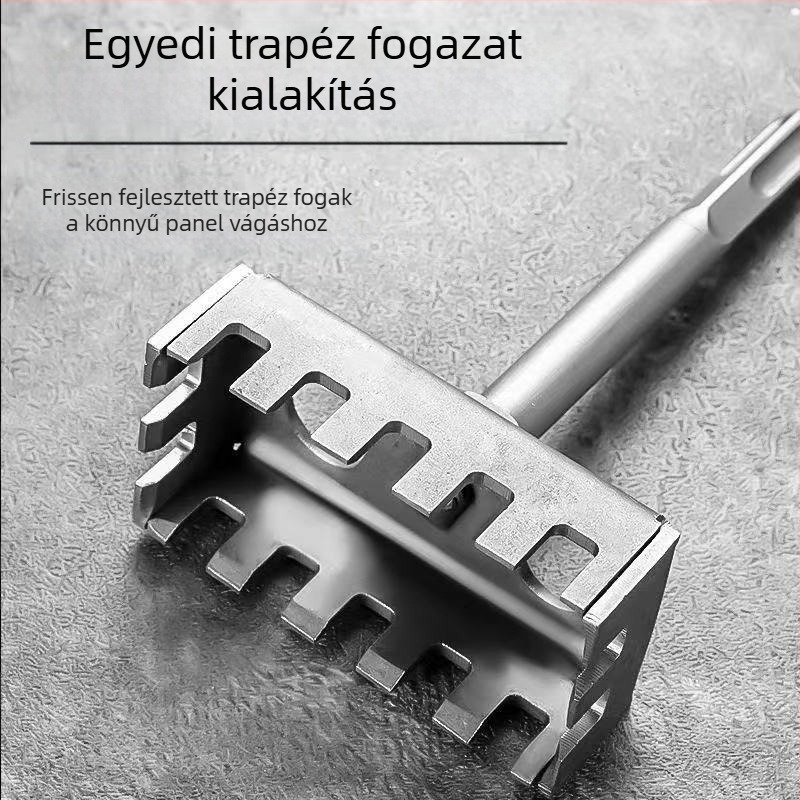 Négyzet alakú lyukasztó elektromos dobozokhoz — nyílás- és csatornanyitó, vezetékdobozokhoz készült furat készítő, négyszögletes fogantyúval