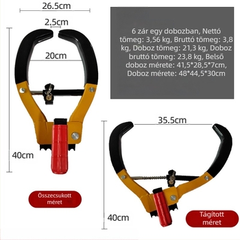 Autógumi zár fogantyúval – Tire lock modell, Plum Blossom zár, testreszabható, megfelelő az autógumikhoz