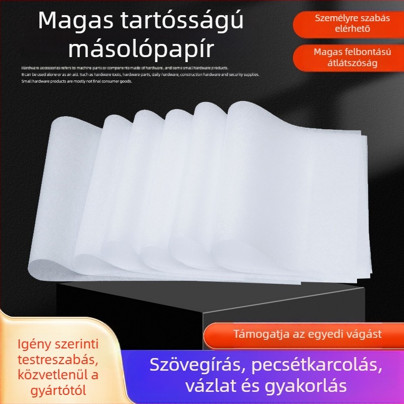 LF Kaligráfia – Átlátszó gyakorló másolópapír, 81 g/csomag, Átlátszóság 80%, Fehérség 100%, Testreszabható