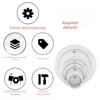 Kétrétegű olajbőr dobfej, SGTJSGRX – dobfej nyugati ütőhangszerekhez