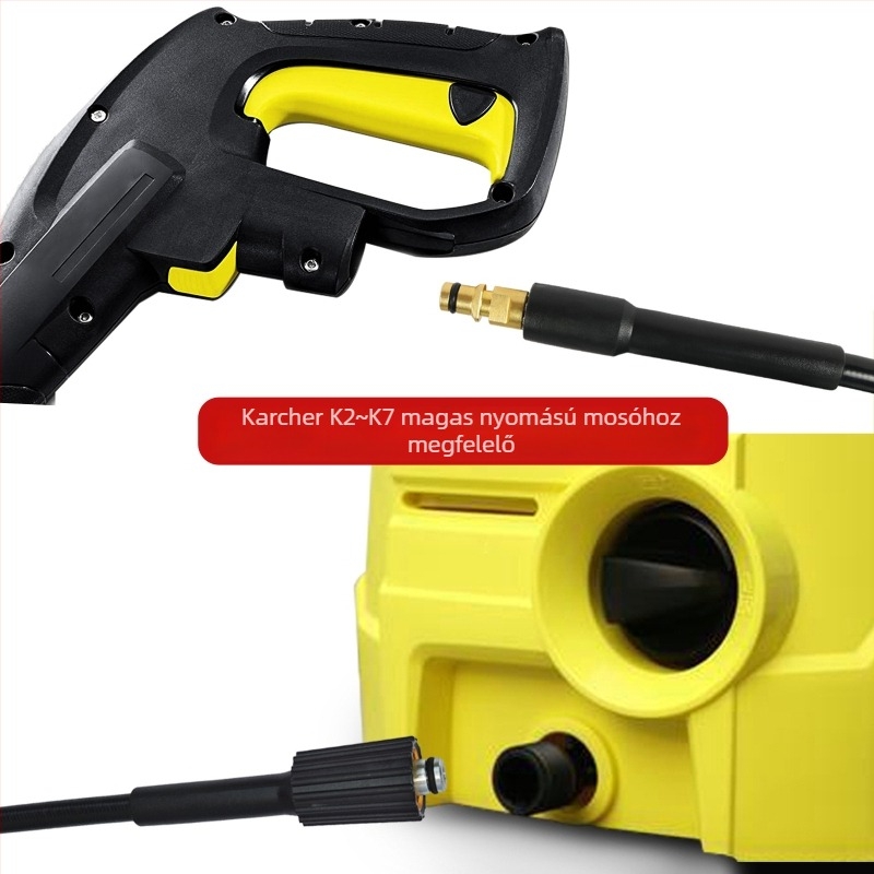 Robbanásbiztos nagynyomású autómosó tömlő, PVC- és réz felépítésű, kompatibilis a Karcher K-sorozattal, Xiong Wei márka, modell Ph0616-10MK