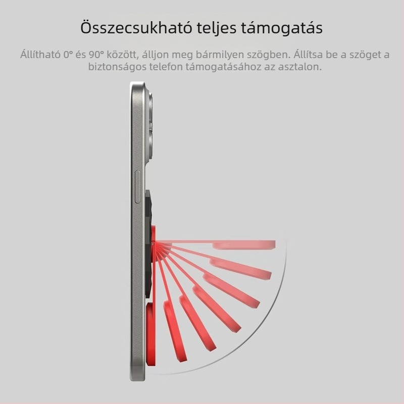 Mágneses mobiltelefon-tartó – 360° forgás, összecsukható asztali kivitel, alumíniumötvözet