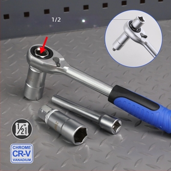 18 részes lengéscsillapító szerszámkészlet, króm-vanádium acélból, elektroplattolt felülettel