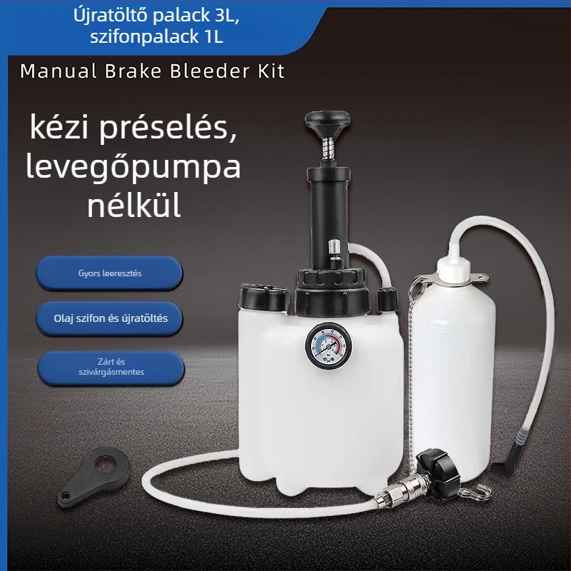3L kézi fékfolyadék-cserélő eszköz autókhoz (Weike; műanyag és acél; autó- és gépjavítás; súly 1,61 kg)