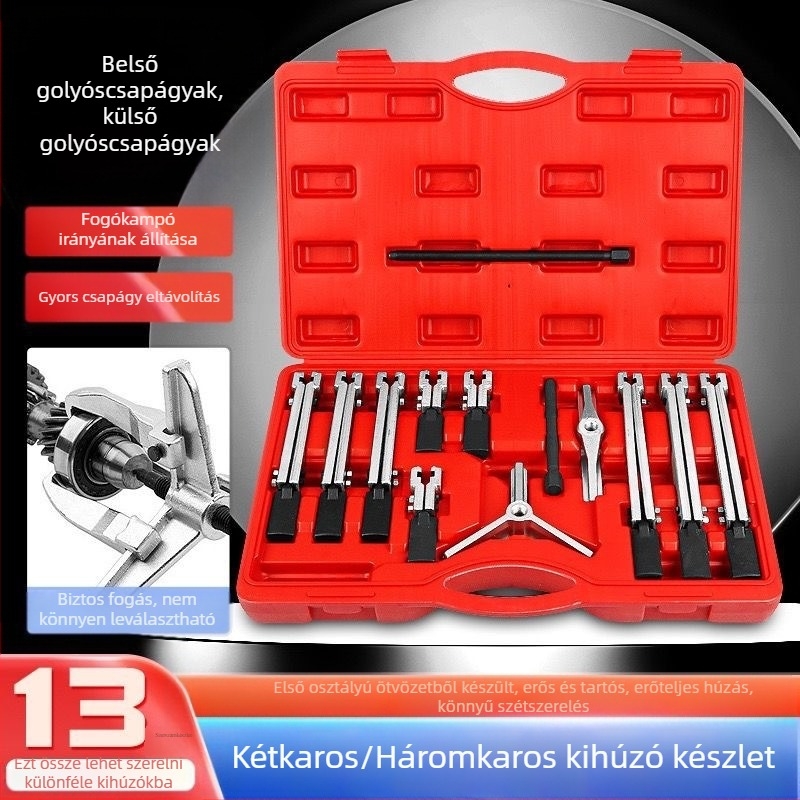 Autóhoz való húzó készlet – 13 darab, dupla karú univerzális húzó