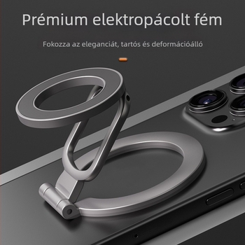 MagSafe mobiltelefon-tartó - asztali állvány 360°-os forgással, fém, kód F29