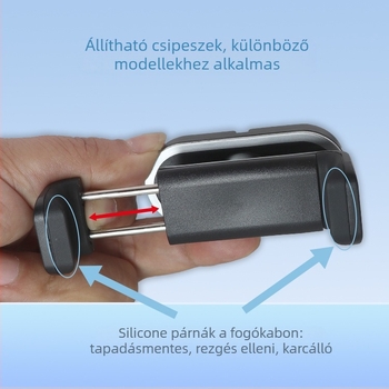 Autó ventilációs telefon-tartó 360°-os forgással, snap-on rögzítés, Vent sorozat, univerzális telefonokhoz