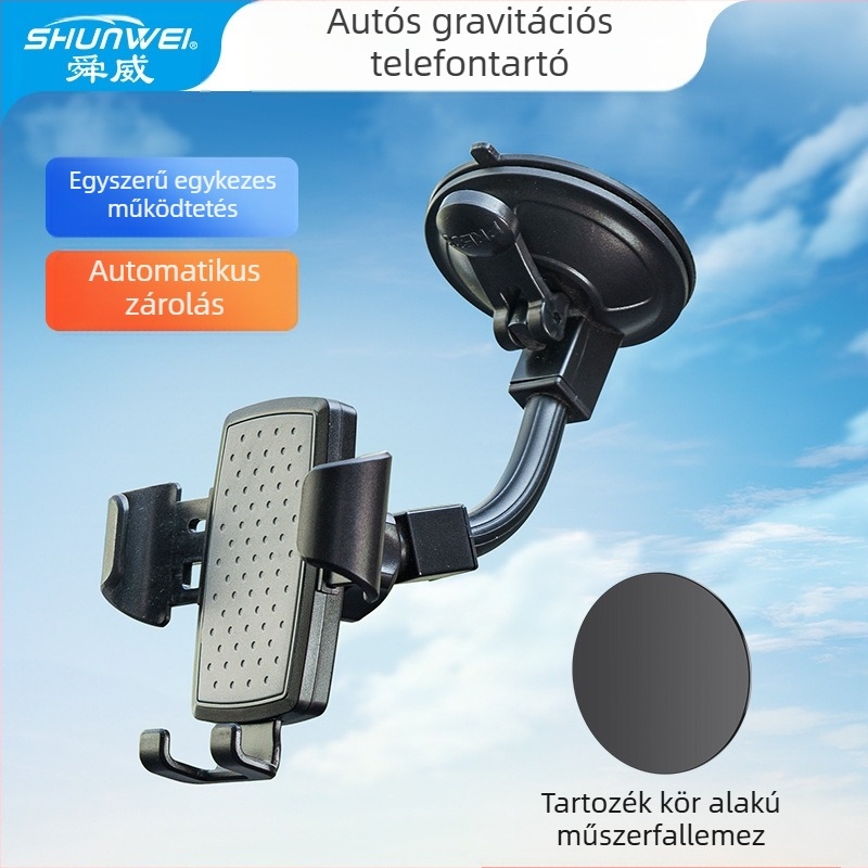 Shunwei Autótelefon-tartó Szívófejjel a Szélvédőhöz – Univerzális