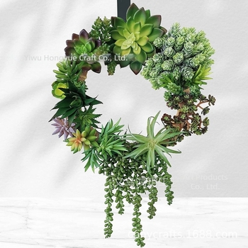 DIY falik dekorációhoz flockált műszukkulens készlet Lover's Tears Aloe fejjel, puha PVC, injekciós formázás, Hong Yue márka, körülbelül 900 g