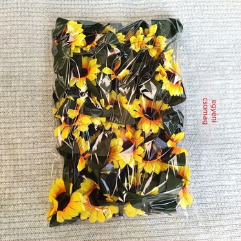 Five-color grass művirágos növénykerítés, napraforgó változat, műanyag és selyem virágok, kert dekoráció