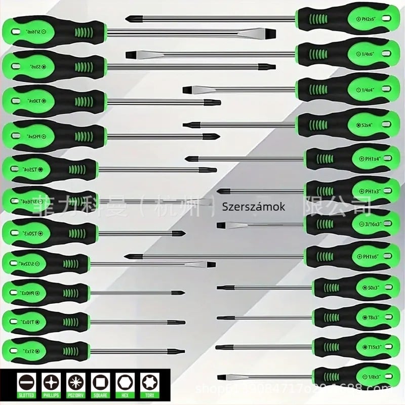 Amartisan 118 darabos csavarhúzó készlet mágneses végű, Cr-V acél, szigetelés nélküli