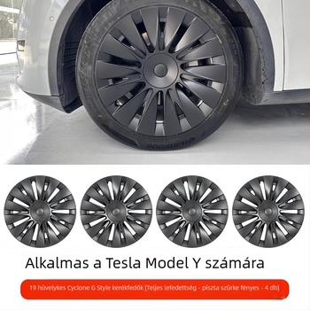 Model Y egyenes élű kerékagyfedő, PC+ABS, Model Y-hoz, WSD-XS, Jiangsu