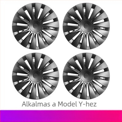 Model Y egyenes élű kerékagyfedő, PC+ABS, Model Y-hoz, WSD-XS, Jiangsu