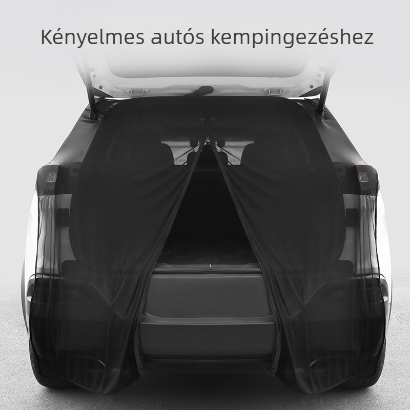 Átlátszó hátsó ajtó háló autóhoz – rovarmentes szellőzőháló, nagy sűrűségű Ice Silk háló, függesztett típus