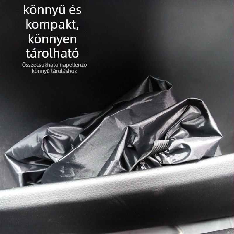 Kormánykerék huzat 190T anyagból, napvédő és hőszigetelés, univerzális illeszkedés, telepítés csattal