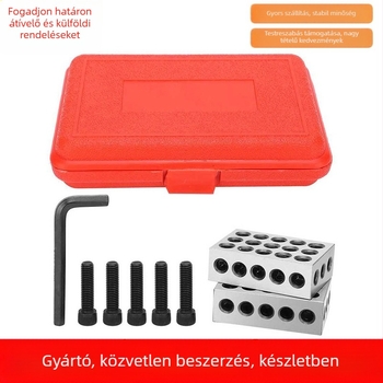 JAVIER párhuzamos alátétblokkok, 23 lyukkal, 1-2-3 konfiguráció, metrikus és imperialis szabványok