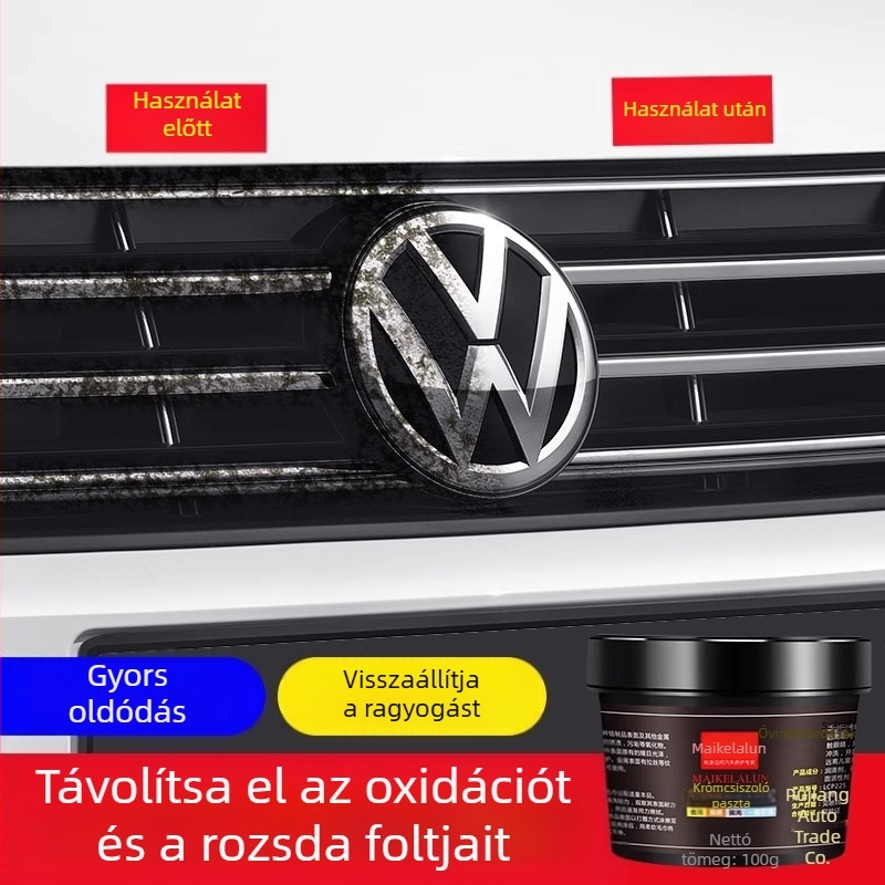 Autólogó rozoxid eltávolító kromált felületekhez – oxidációs javítás, felújító tisztítóanyag