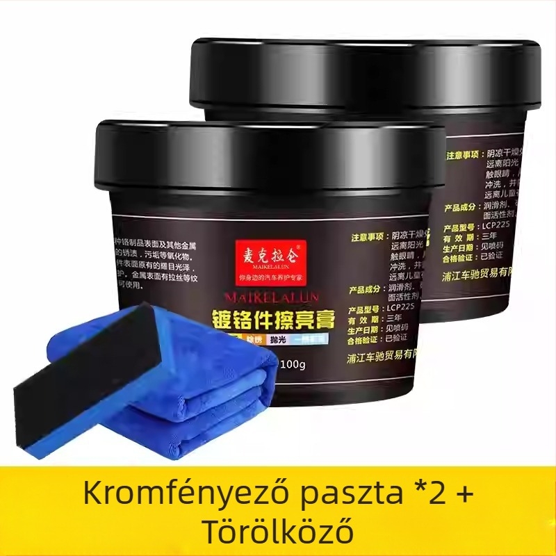 Autólogó rozoxid eltávolító kromált felületekhez – oxidációs javítás, felújító tisztítóanyag