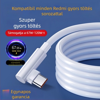 USB-C gyors töltőkábel, 120W, 1–2 m, TPE, kompatibil Redmi K50 Extreme Edition, K60, K70 Pro és Xiaomi 13/14