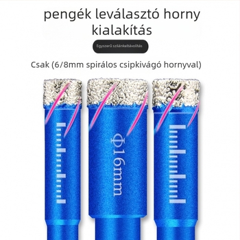 9 darabos gyémántos lyukfúró készlet alumínium tokkal, csempe-hez, márványhoz és gránithoz