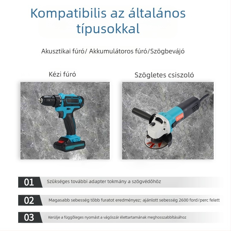 9 darabos gyémántos lyukfúró készlet alumínium tokkal, csempe-hez, márványhoz és gránithoz