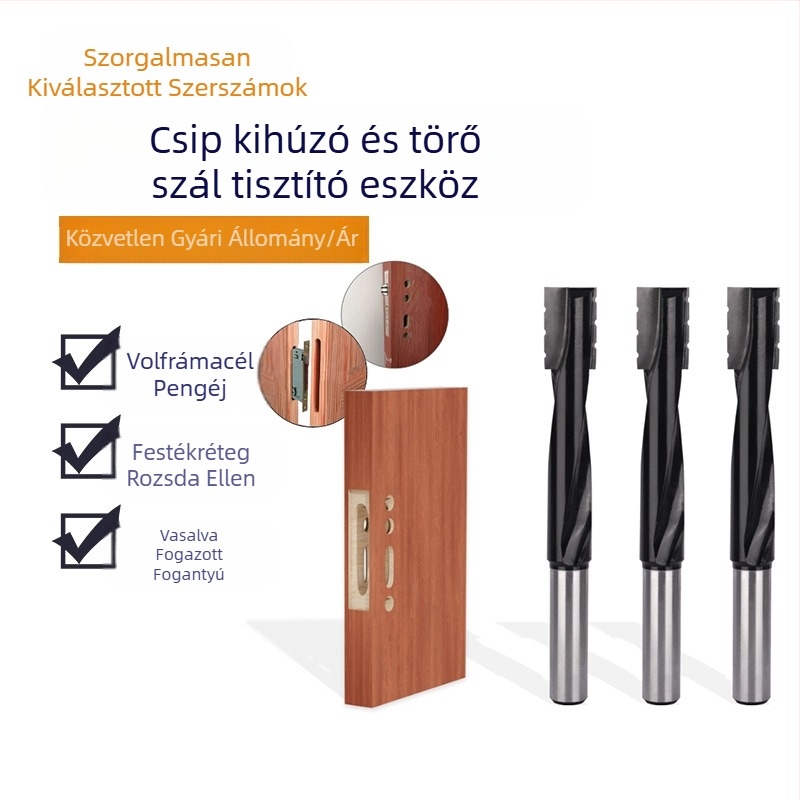 Fafúró-maró, Clearing Knife sorozat, ajtózár lyukak készítéséhez, sorjázáshoz és forgács-szétzúzásához, különböző gépekkel kompatibilis