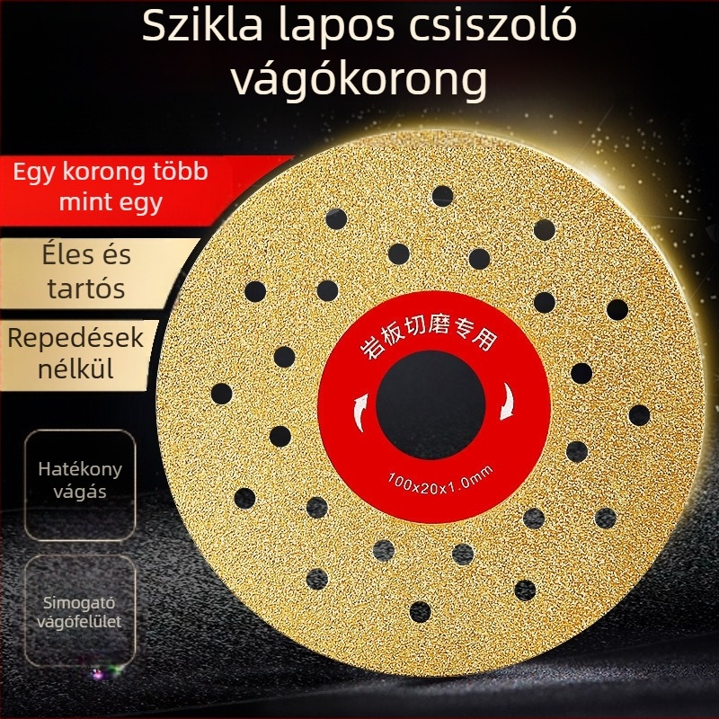 Gyémánt korong pala csempe vágásához, 45° él, sík csiszolás, modell 012, szemcse 500