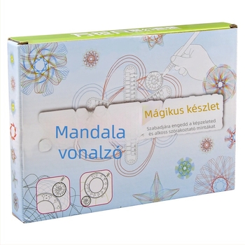 Kaleidoszkópos geometriai sablonkészlet, műanyag, 35 g, testreszabható