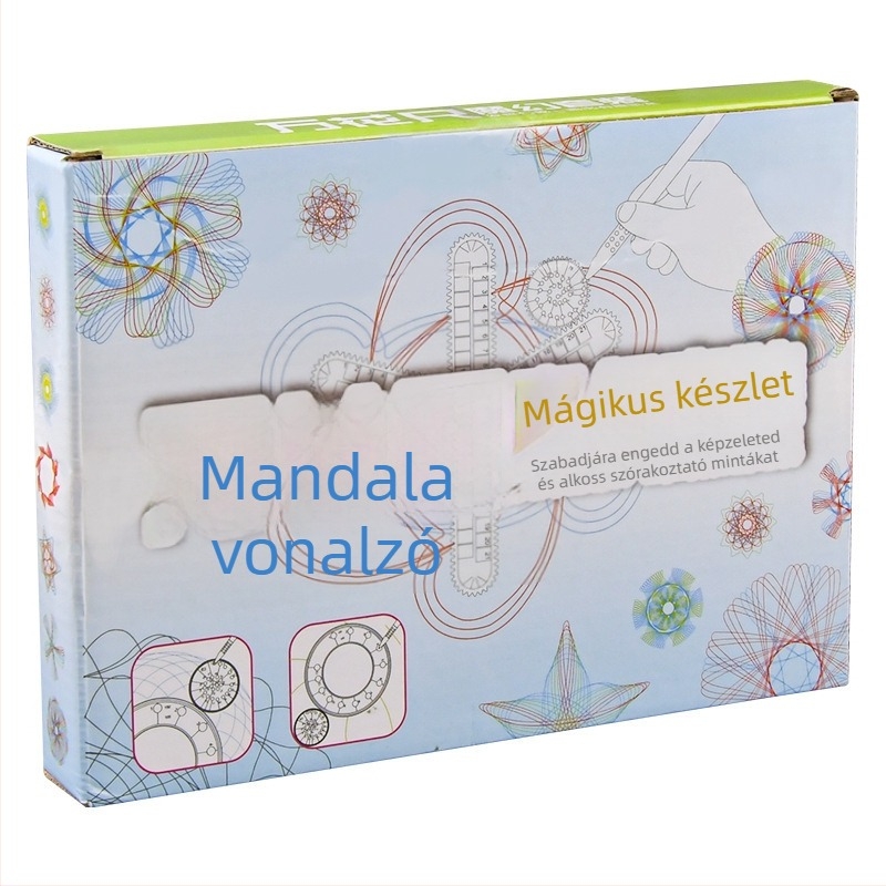 Kaleidoszkópos geometriai sablonkészlet, műanyag, 35 g, testreszabható