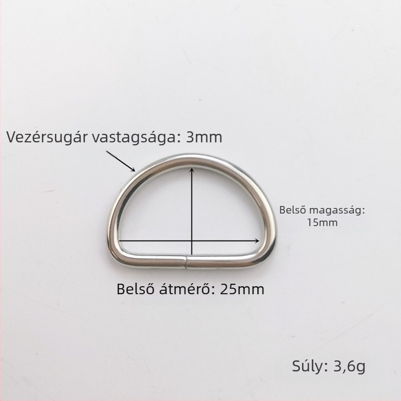 50 darab fémből készült D-csattal félköríves rögzítő farmerhez – Fruit