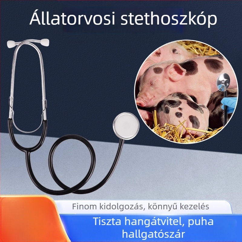 Kétfejű sztetoszkóp tenyészállatok számára – tenyésztési felszerelés; disznók, szarvasmarhák és juhok; haszonállattenyésztési ágazat; minőségbiztosítás.