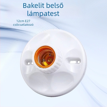 Felszínre szerelt E27 lámpatartó Bakelit belső foglalattal és műanyag házzal — Modell 215, 250V, 6A