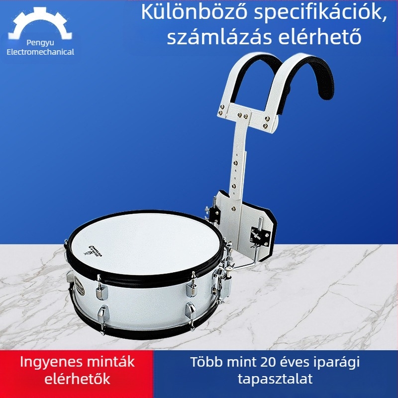 Fehér alumíniumötvözet hátsó keret menetelő dobhoz, testreszabott hangszeres kiegészítő