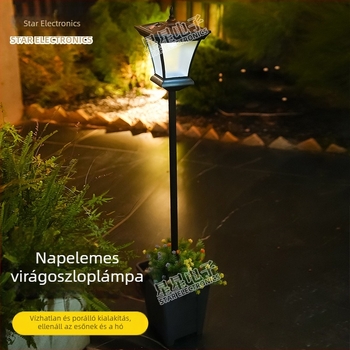 Napelemes kertvilágítás induktív kapcsolóval, 6–12 órás működési idő, napelemes meghajtás, modell XX-20C220P