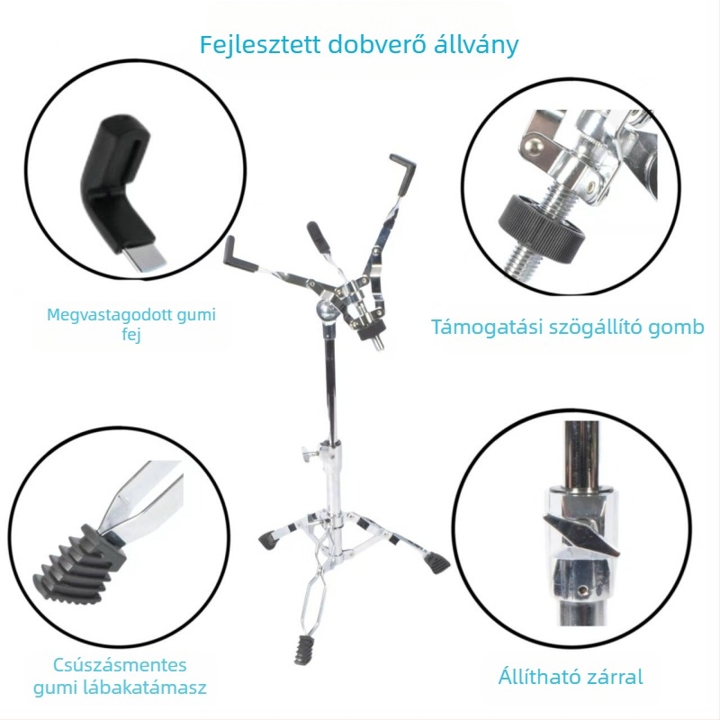 Snare dob állvány — vasból készült konstrukció, állítható magasság, modell SG-JGZJ-H-Y