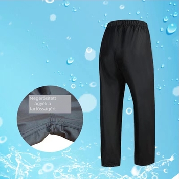 Felnőtt egy darabos esőponcsó, vízálló és lélegző, pongee anyag PU ragasztó réteggel, 0.24 mm vastagság, 0.43 kg tömeg