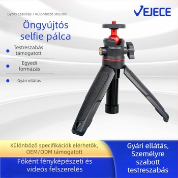 Weijiesi Wt008 teleszkópos asztali tripod, alumínium-nylon konstrukció, 3 rész, teherbírás max. 2 kg