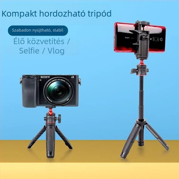 Weijiesi Wt008 teleszkópos asztali tripod, alumínium-nylon konstrukció, 3 rész, teherbírás max. 2 kg