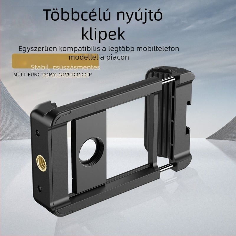 Külső mobiltelefon-objektív univerzális 17 mm interfésszel, csúszásmentes párnázott klipek, alumíniumötvözet test, állvánnyal kompatibilis