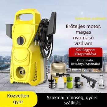 Otthoni magasnyomású autómosó, 3000W, 220V, 100 Bar, 6 L/min, 7–20 m tömlő
