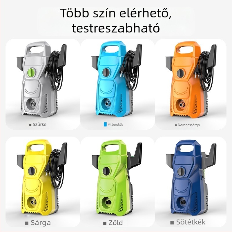 Otthoni magasnyomású autómosó, 3000W, 220V, 100 Bar, 6 L/min, 7–20 m tömlő