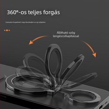 MagSafe mágneses telefongyűrű tartó | cink ötvözet | összecsukható mágneses asztali tartó | univerzális