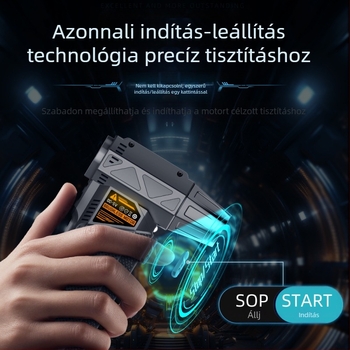 Kempingező kézi USB-s ventilátor por- és fúvó funkcióval, brushless motor, fokozatmentes sebességszabályozás, beépített 4000–6000 mAh akkumulátor