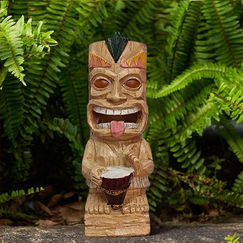 Long Source Szintetikus gyantából készült figura – TIKI Maya fáklya dekoratív kerti dísz, anyag: műanyag és gyanta, karton csomagolás